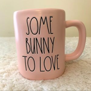 BNWT Rae Dunn Pink SOME BUNNY TO LOVE Mug